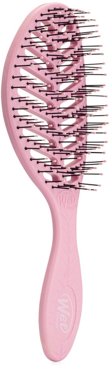 WetBrush Go Green Speed Dry – Pink - Sneldrogende Roze Haarborstel – Met Duurzame, Ecovriendelijke Materialen – Vermindert Haarbreuk & Frizz – Geschikt Voor Nat & Droog Haar – Ultra Zachte IntelliFlex® Haren – Voor Elk Haartype – Vegan & Duurzaam