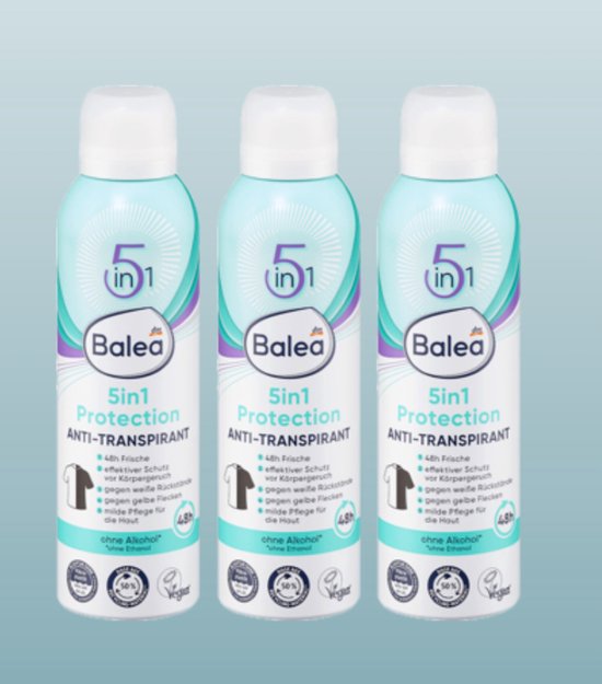 Balea deodorant antitranspirant protection 5in1 | 3x 200ml | bol