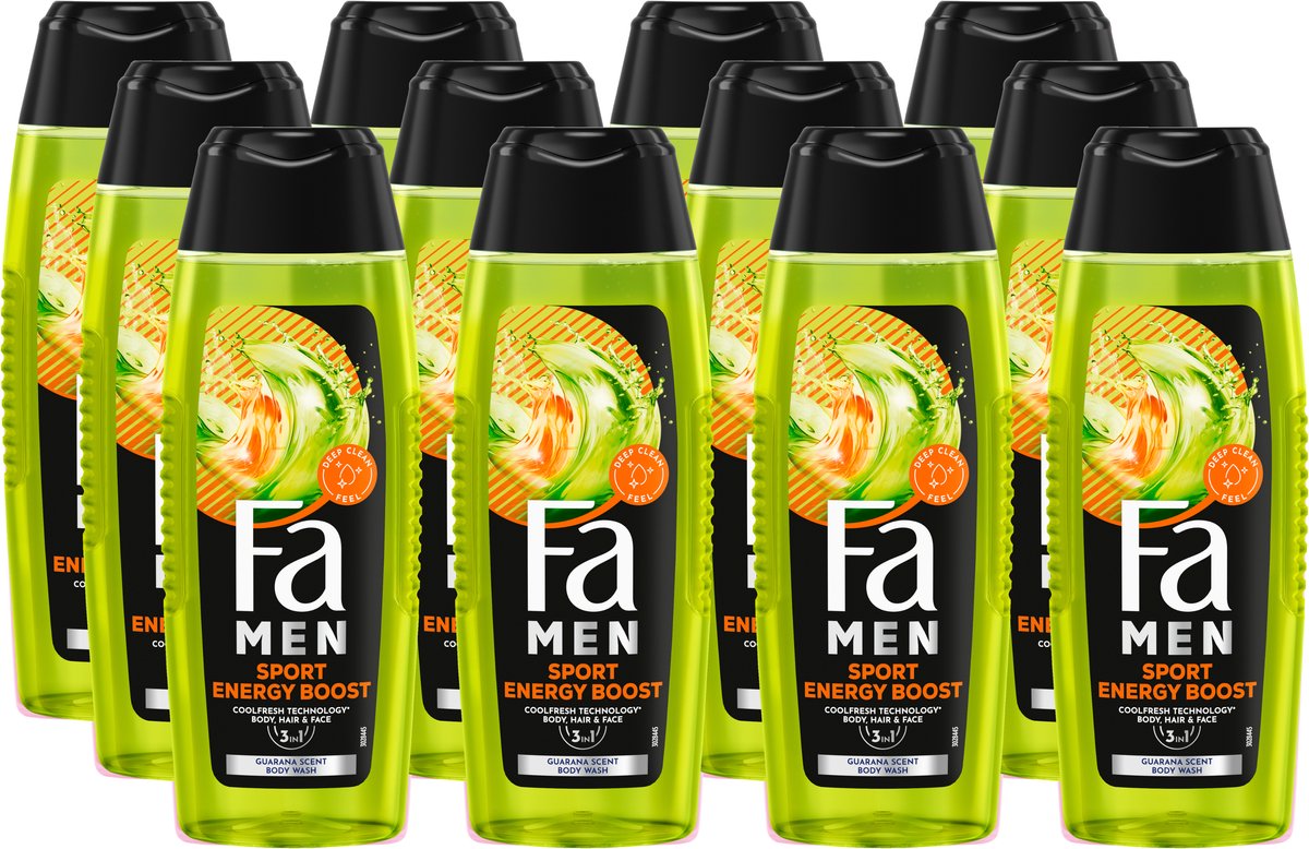 Fa Sport Energy Boost Douchegel 12x250ml - Voordeelverpakking