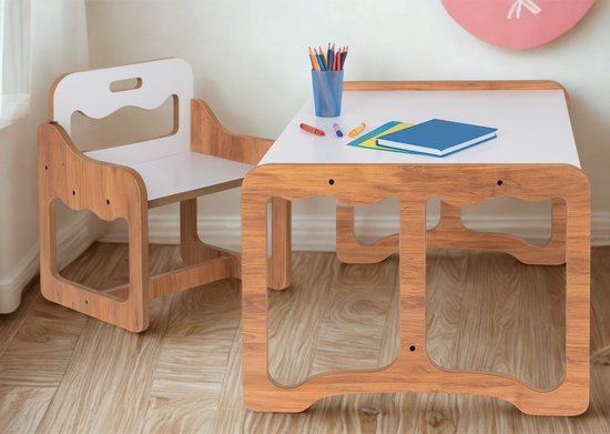 Flexa Play Kindertafel - Wit Hout Flexa Play Kindertafel - Wit Hout
