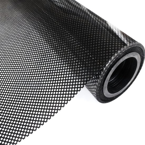 XhuangTech One Way Privacy Window Film, Wit Geperforeerde Vinyl Window Film, Zelfklevende Gestippelde Geperforeerde Mesh Window Vinyl Privacy Film voor Auto en Thuis (18 x 54 (45CM x137CM