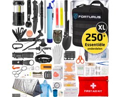 Forturus® Survival Noodpakket – Compleet overlevingspakket voor de Eerste 24 tot 72 Uur – BPA-vrij Waterfilter, Noodtent, Nooddeken & Uitgebreide Handleiding – Voor Survival, Rampen, Stroomuitval & Crisis – Thuis, Auto & Outdoor - Denk Vooruit