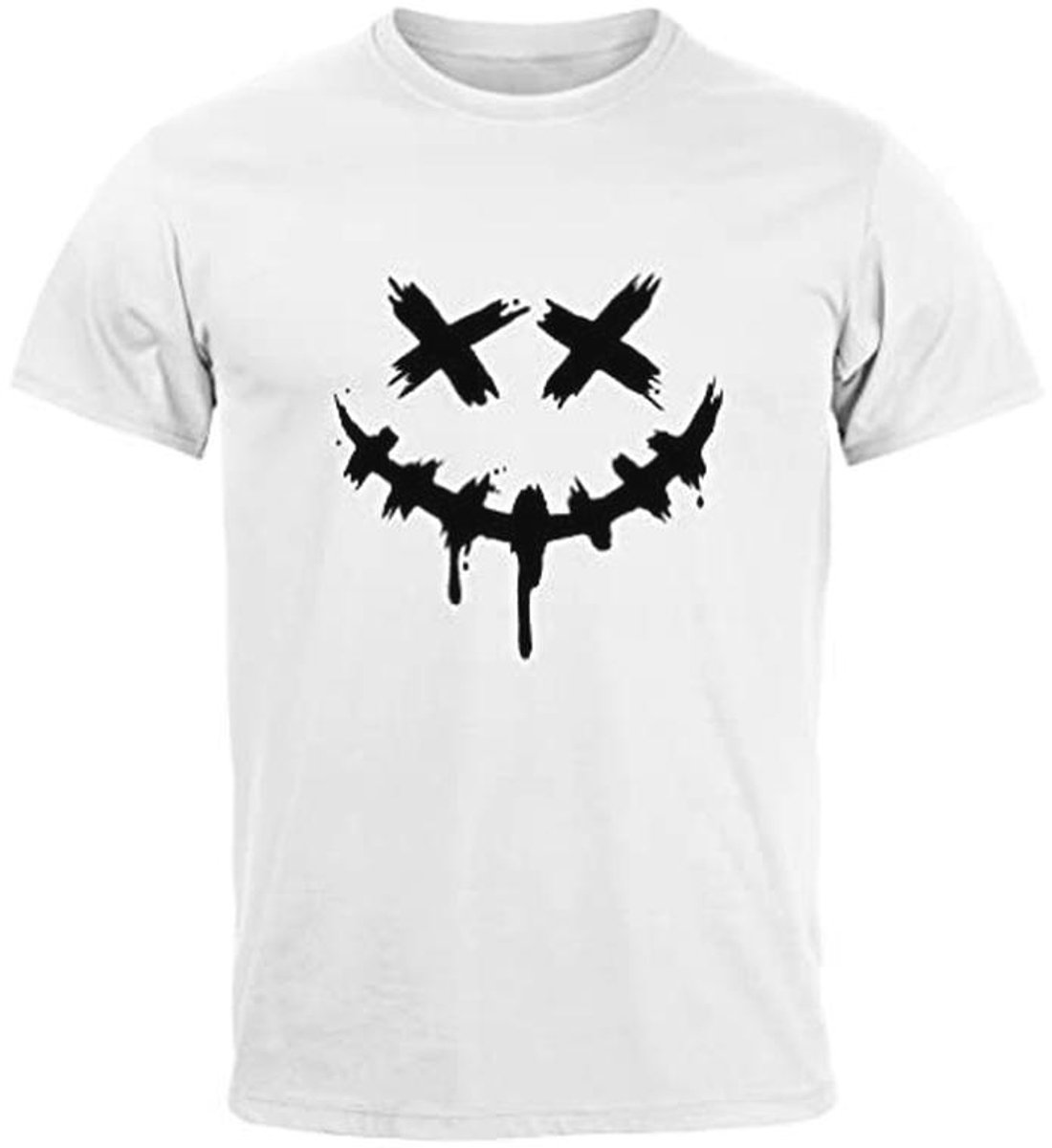 Heren T-shirt met Smiley Print in Techwear Fashion Stijl