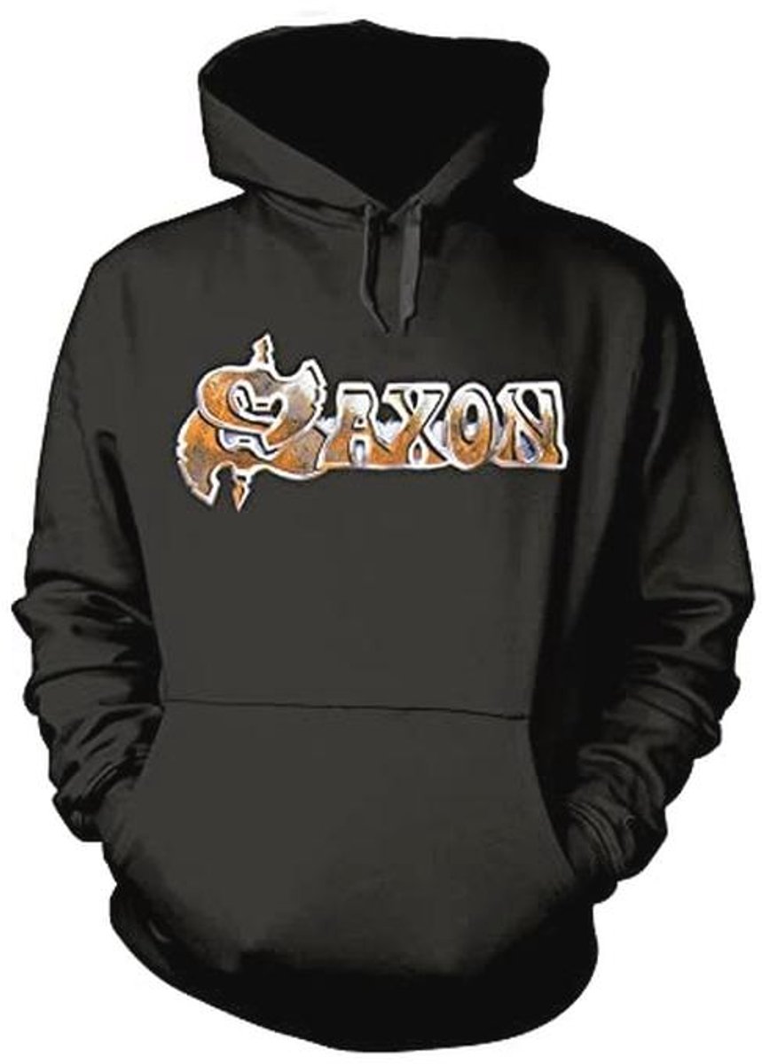 Hooded Crusader Band Logo Hoodie voor Mannen - British Metal, Zwart, Maat L