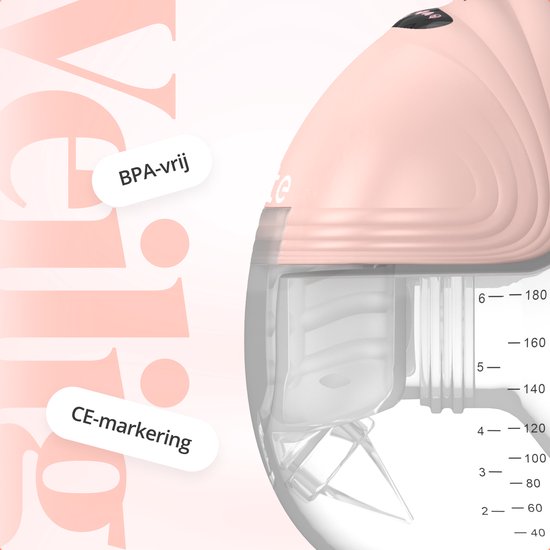 Evite Elektrische Draadloze Borstkolf Slim – Handsfree & Draagbaar – BPA-Vrij – Dubbele Borstkolf – Met E-Book - Roze
