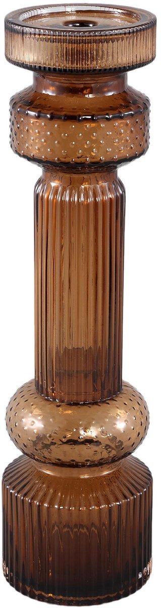 PTMD Kandelaar Fadri - Bruin - 11.7x11.7x43cm
