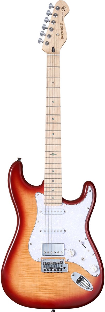 Mooer MSC30 Pro Guitar Sunset Red elektrische gitaar met gigbag