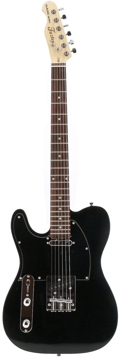 Fazley Classic Series FTL218 Black LH linkshandige elektrische gitaar