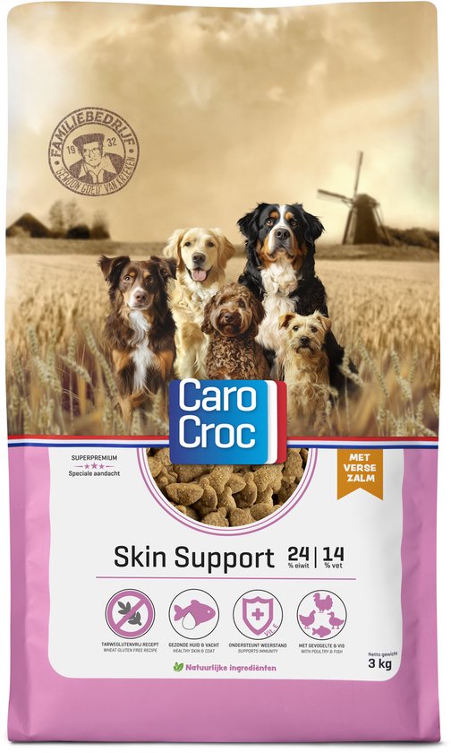 Carocroc Skin Support - Gevogelte/Granen/Vis - Hondenvoer - 3 kg