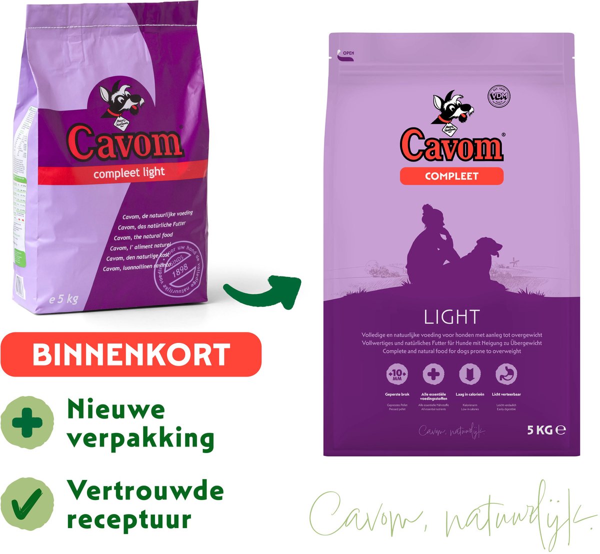 Cavom Compleet Light - Hondenvoer - Rund - 5 kg