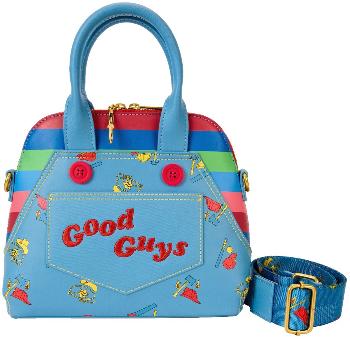 Loungefly Childs Play Chucky Schoudertas Blauw Man