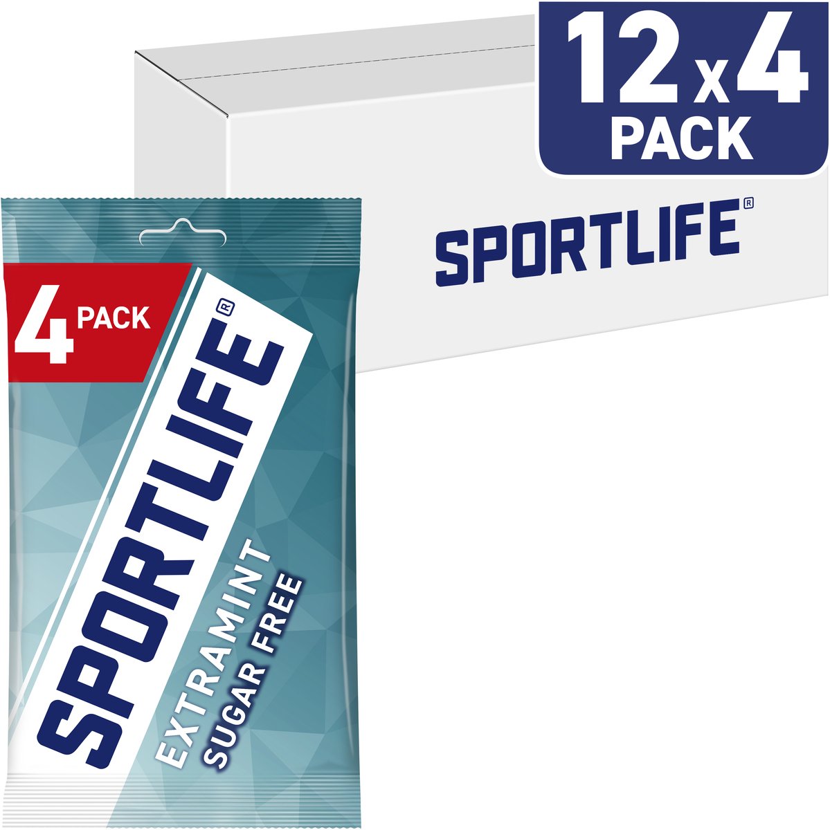 Sportlife Extramint kauwgom - extreem fris & suikervrij - 12x(4x18g)