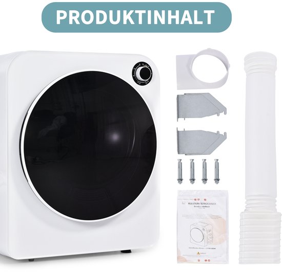 Re-purelife® Compacte Wasdroger met Afvoer voor Kleine Ruimtes - 3 kg ...