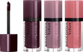 Maquillage - Rouge à lèvres velours Bourjois Rouge Edition - 25 Berry Chic - 27 Cafe Olé - 31 Floribeige - Value Pack