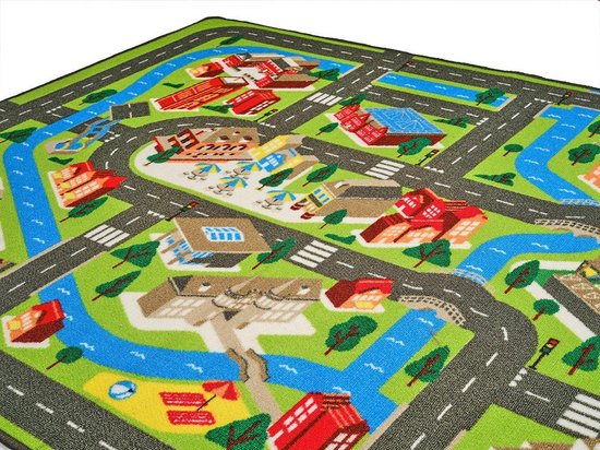Jouw Moderne Speelkleed - Verkeerskleed - Speeltapijt - Autokleed - 180x130cm — afbeelding 4