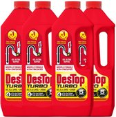 Déboucheur de canalisations Turbo Destop 1L – Pack familial – 4 pièces