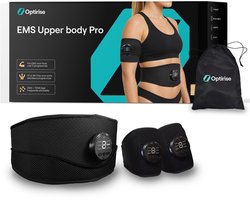 Optirise EMS - Buikspiertrainers Elektrisch + Arm Trainer - EMS Trainers - AB Roller - Buiktrainer - Armtrainer - Spier Massage Apparaat - Tens - Spierstimulator - Afvallen - Fatburner - USB Oplaadbaar