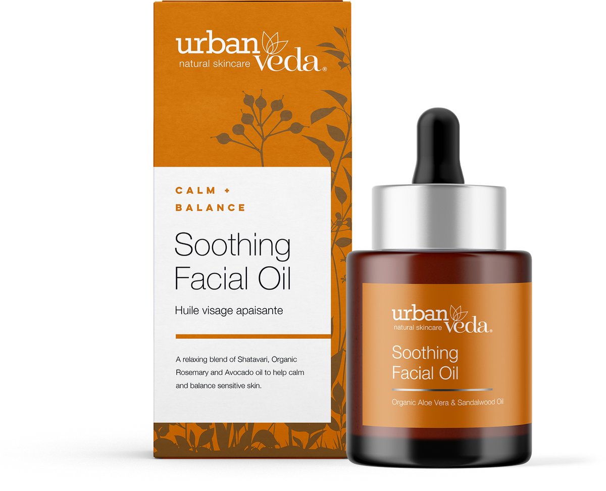 Urban Veda - Soothing facial oil - 30 Milliliter - Ayurveda - Natuurlijk - Verzorgend - Vegan - Dierproefvrij - Vrij van parabenen