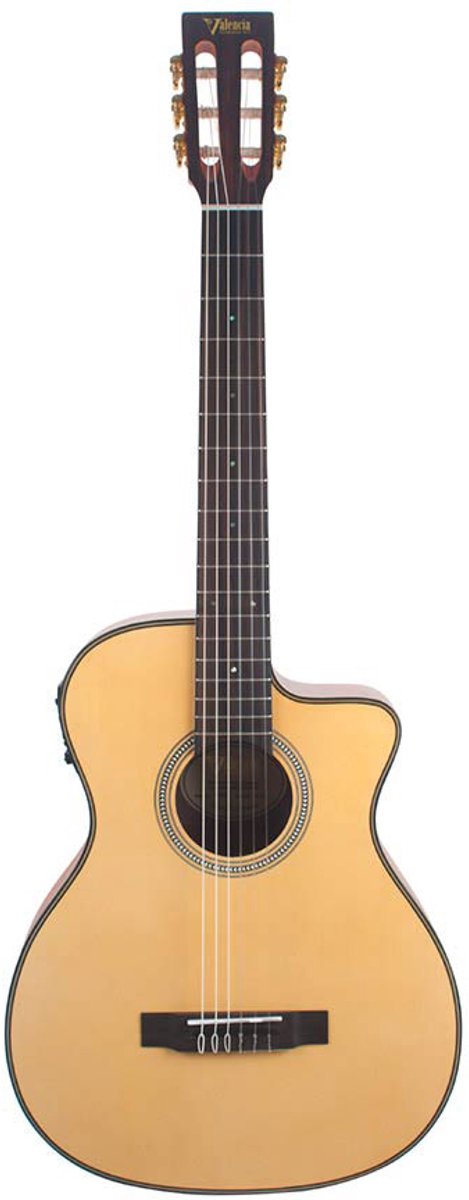 Auditorium gitaar - Valencia VA434CE - Elektro-akoestisch - Cutaway - 4/4 - Natural - Series 430