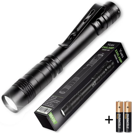 Vues LED zaklamp – waterdicht – militair – zwart