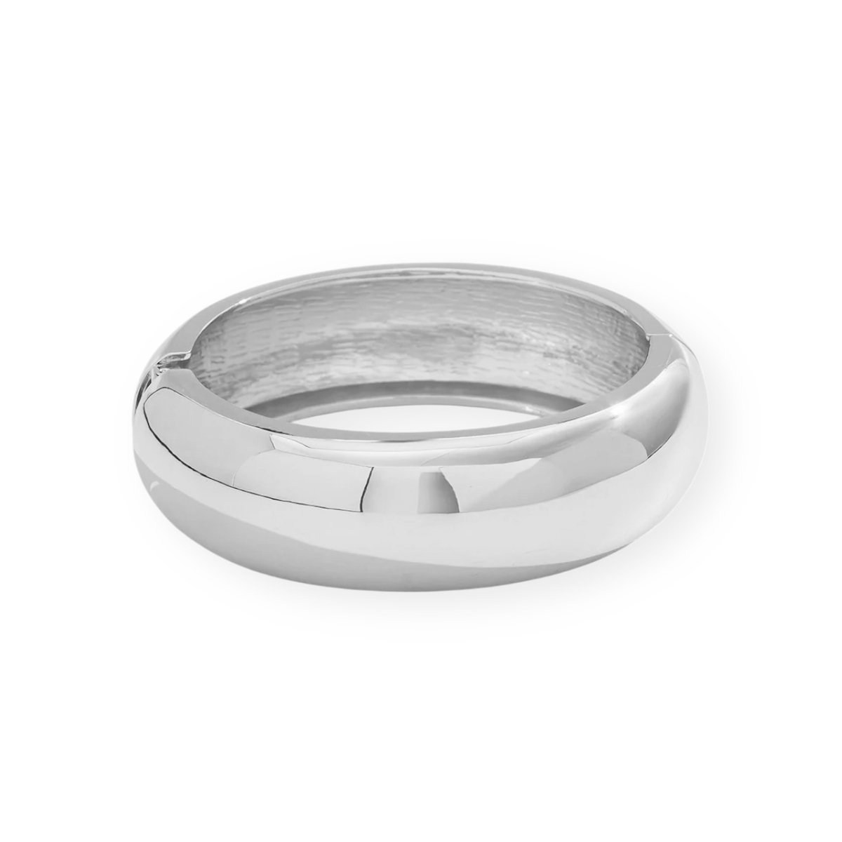 Bold Bangle / Klaparmband - Zilverkleurig | 18 x 2 cm | Stainless Steel | Fashion Favorite