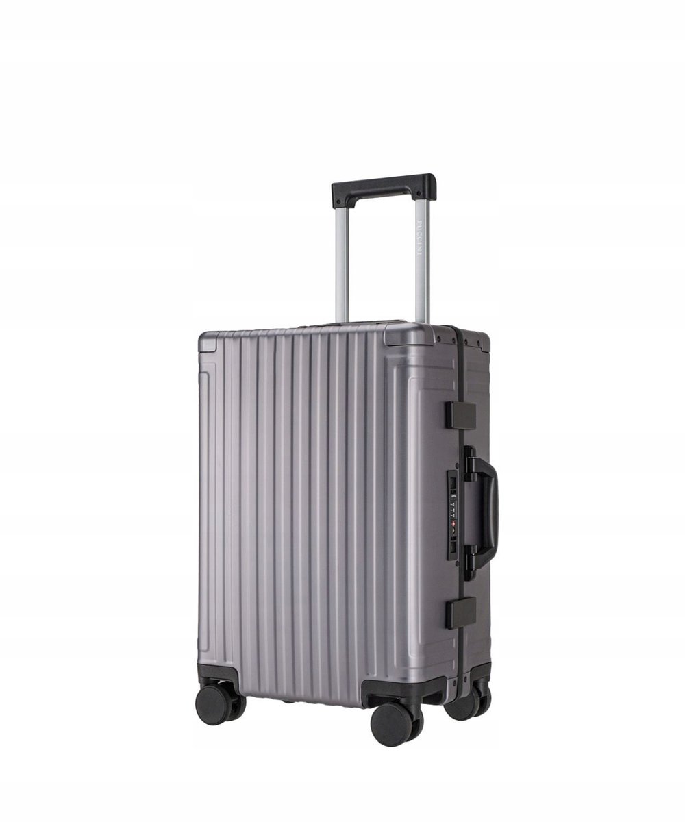 Puccini Aluminium Cabine Koffer 55cm Zilver TSA Slot