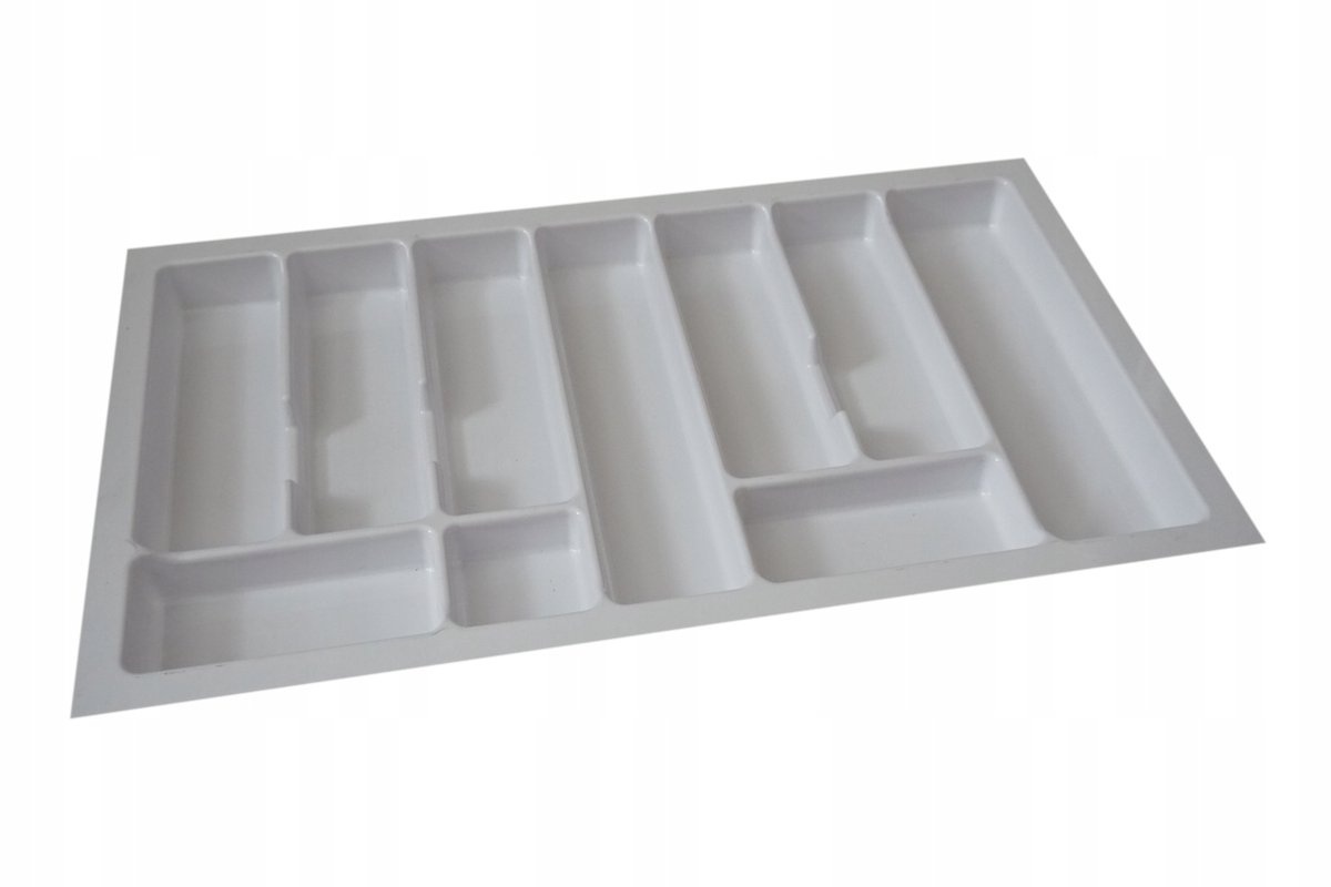 Witte besteklade organizer, 80cm, verstelbaar