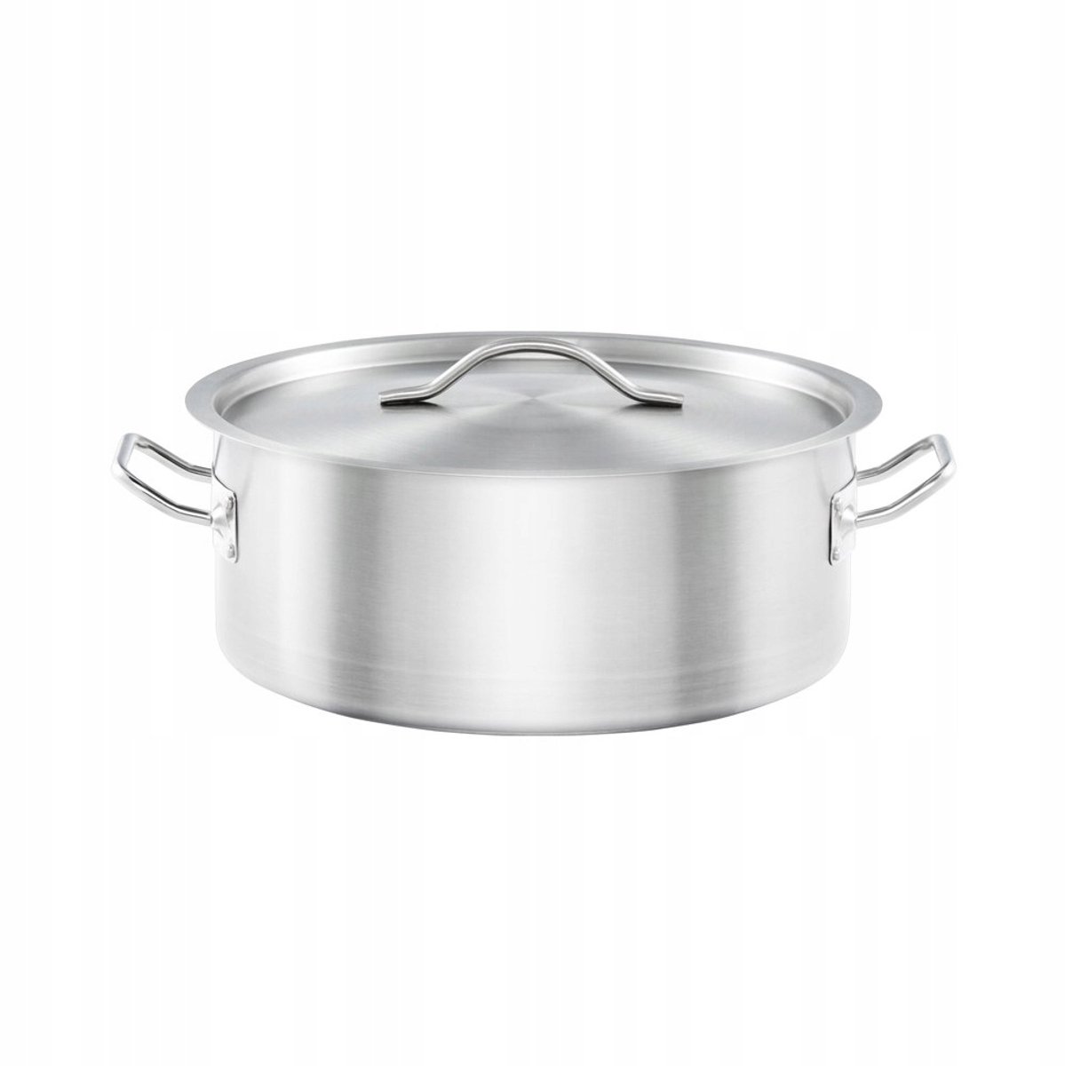 Stalen Lage Pan met Deksel 28cm 5,5L - Professioneel Keukengerei