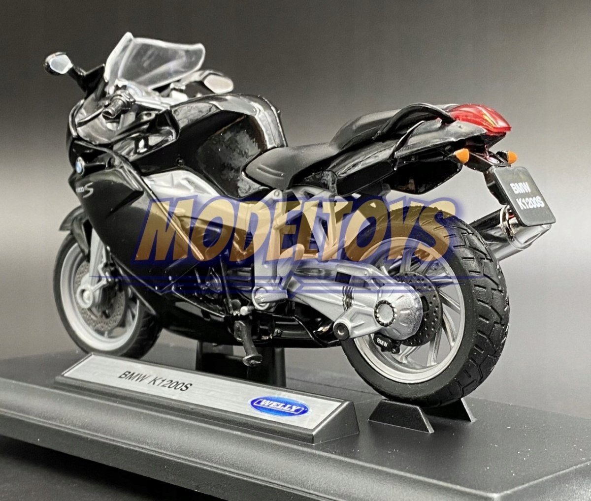 BMW K1200 S Motorfiets Model 1:18 Welly Metaal