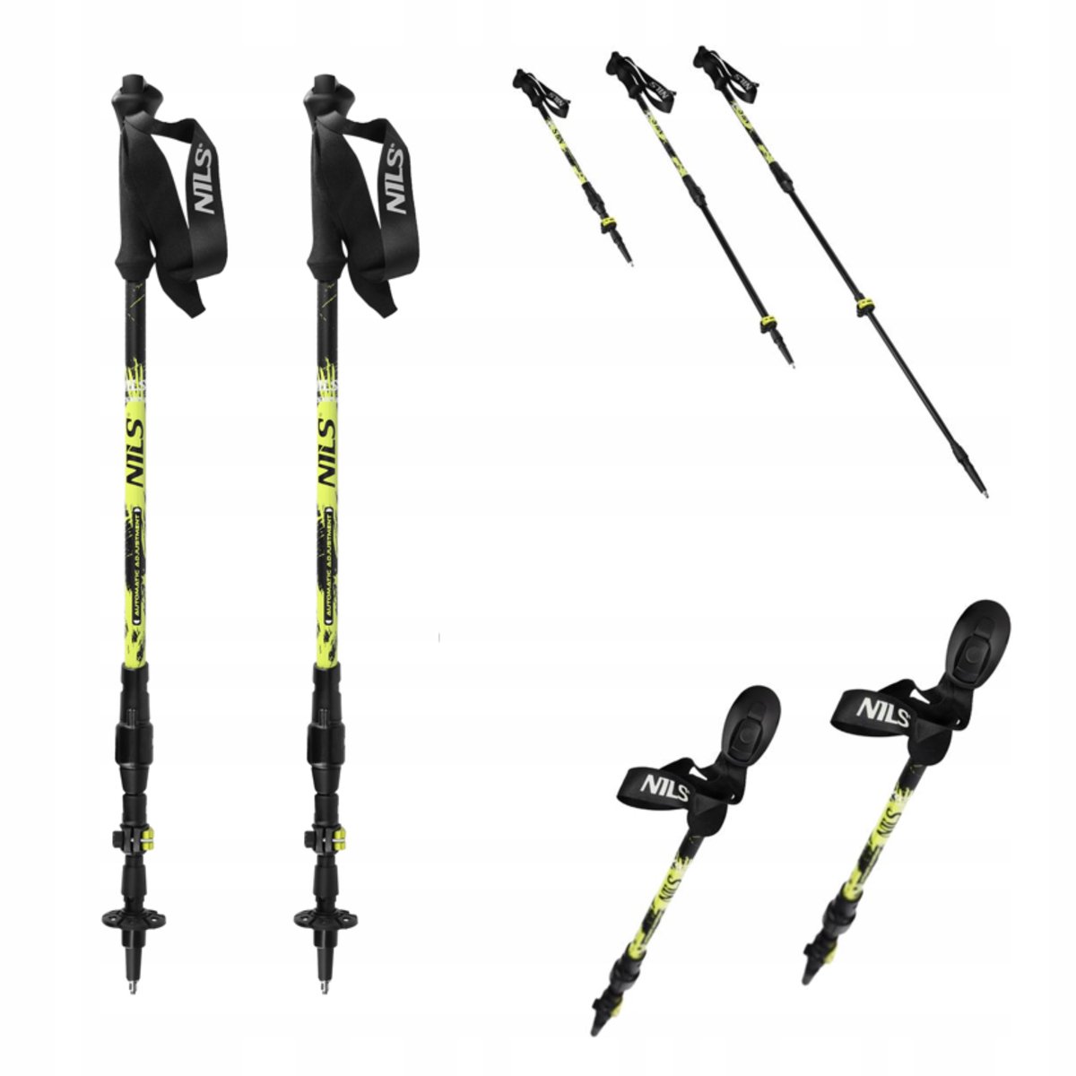 Nils TK8608 Trekkingstokken - Verstelbaar Aluminium, Automatisch