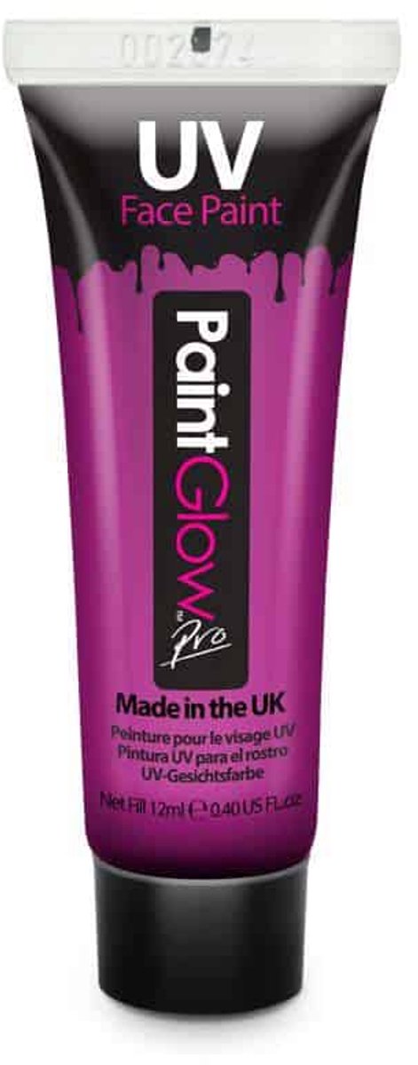 PaintGlow Face & Body Paint Neon Pro Blacklight UV Reactive Purple