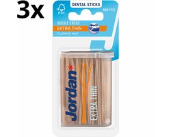 Jordan Tandenstokers - Extra Dun - 3 stuks - Voordeelverpakking