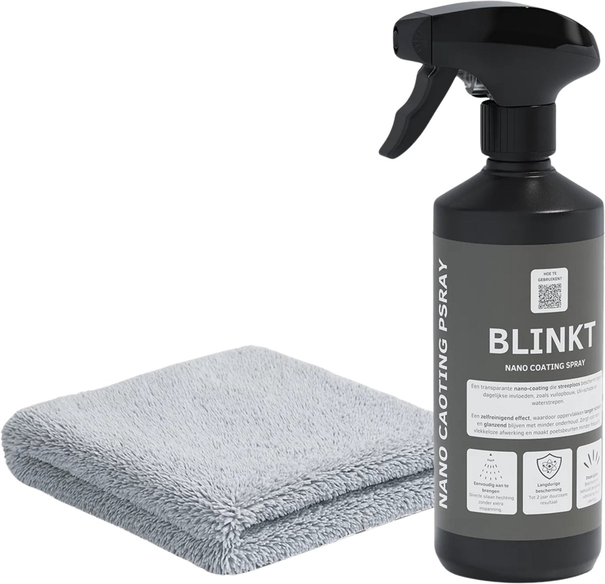 Auto Coating met Nano Bescherming - Lakbescherming voor Auto & Motor - Inclusief Polish Uitwrijfdoek - 500 ml - BLINKT