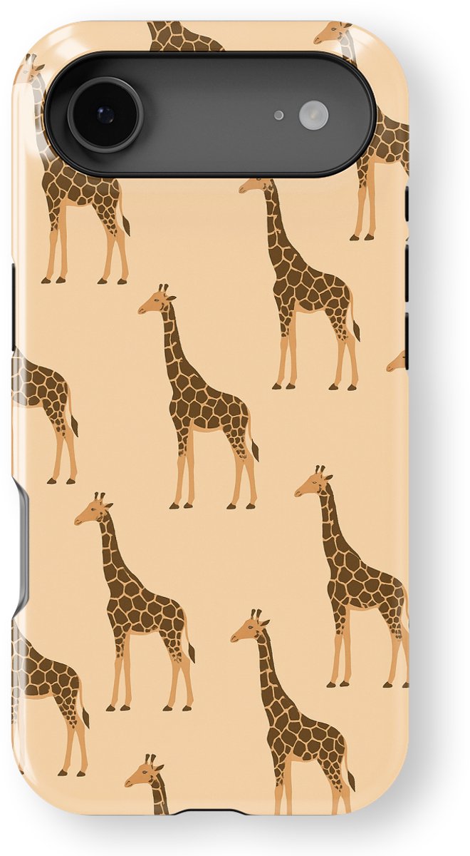 DripCase Luipaard Hoesje geschikt voor iPhone 17 Air | Backcover met Mag | Hoesje met Dierenprint geschikt voor iPhone 17 Air Giraffe