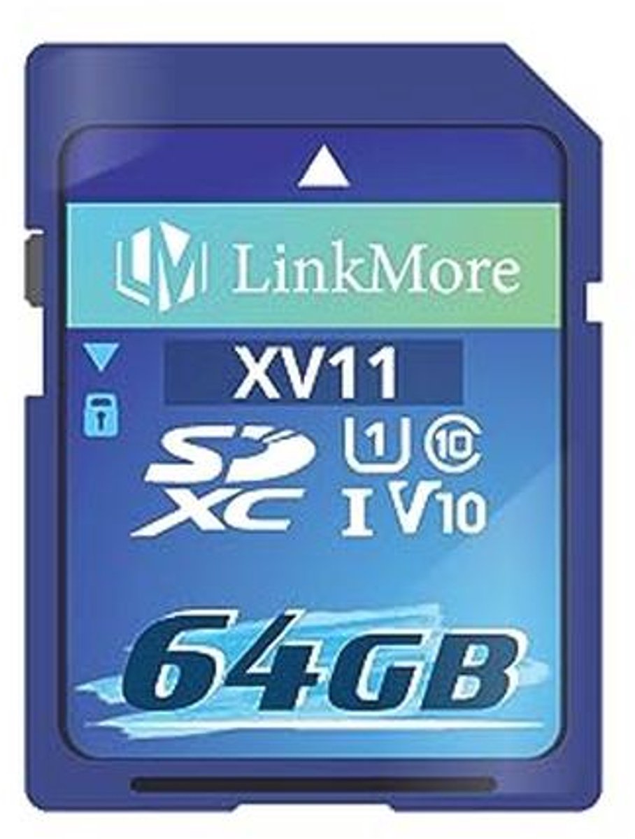 SDXC 64GB Kaart voor Camera en PC - UHS-I, Class 10, Hoge Leessnelheid