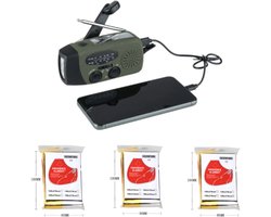 72 uurs Noodpakket - 4-delig - Noodbundel - Noodradio - Reddingsdekens - Stroomuitval - Outdoor - Rampen - Survival