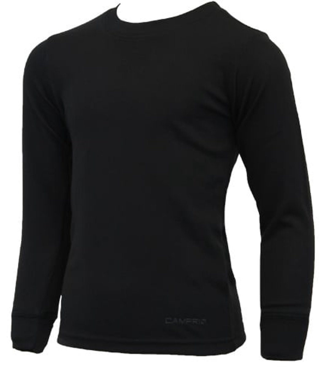 Campri Thermoshirt lange mouw - Sportshirt - Junior - Maat 116 - Zwart