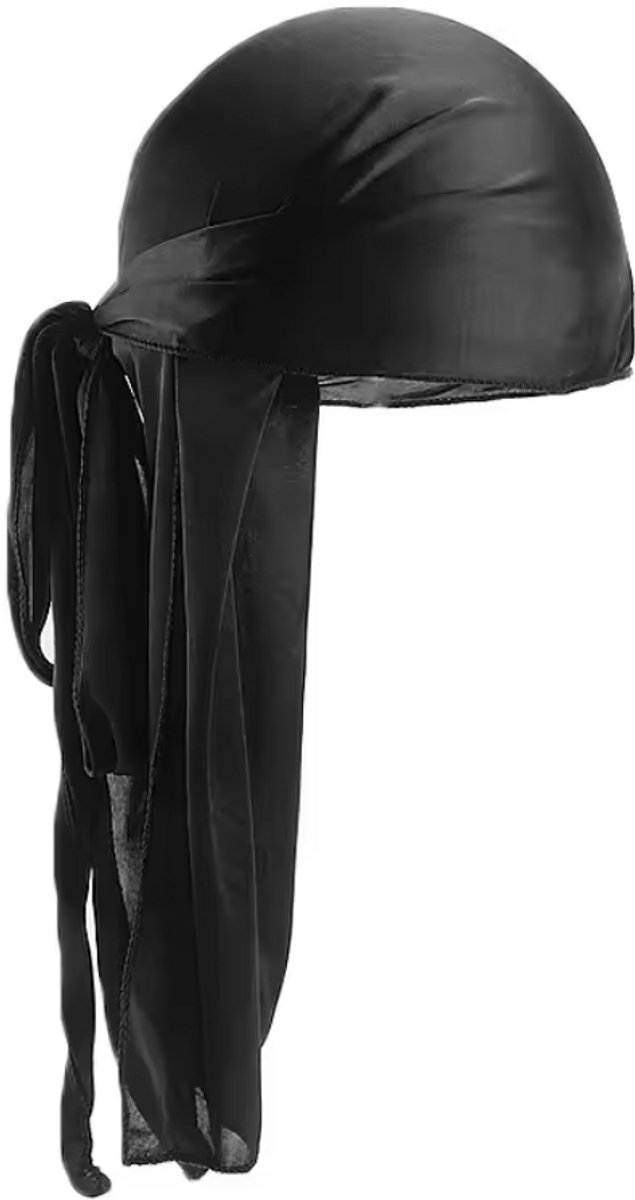 New Age Devi - Durag - Zwart - Hoofddeksel - Hoofddoek - Silky durag - Wave cap - Haarnet - Haardeksel