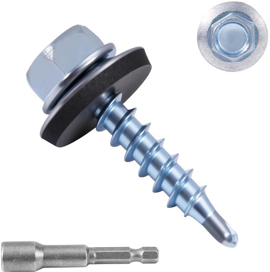 50 Stuks Ronde Kop Zelftappende Schroeven – 4,2x13 Mm – Koolstofstaal, Gegalvaniseerd, Voor Algemeen Gebruik