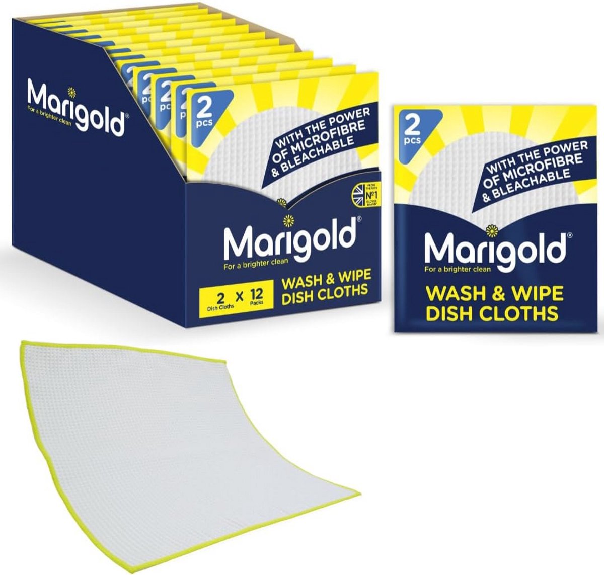 Witte Keukendoeken Set van 24 - Microvezel voor Effectieve Reiniging