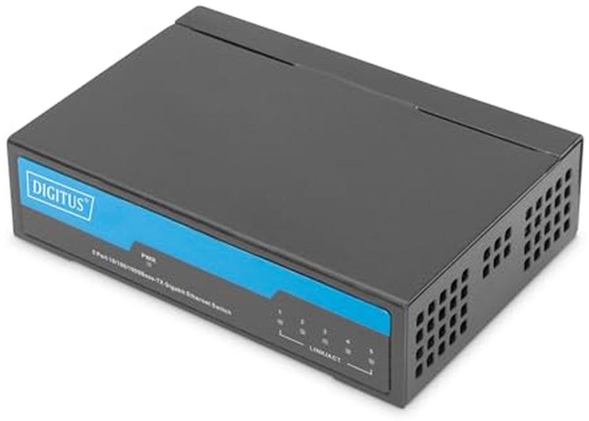 5-poorts Gigabit netwerkswitch - Onbeheerd - Ventilatorloos - Plug & Play