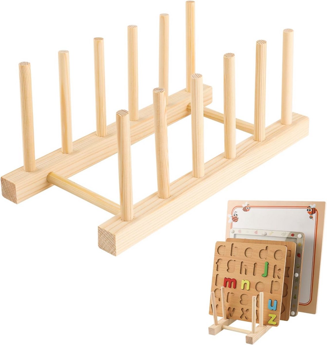 Houten Puzzel Standaard - Organizer voor Puzzel Opslag