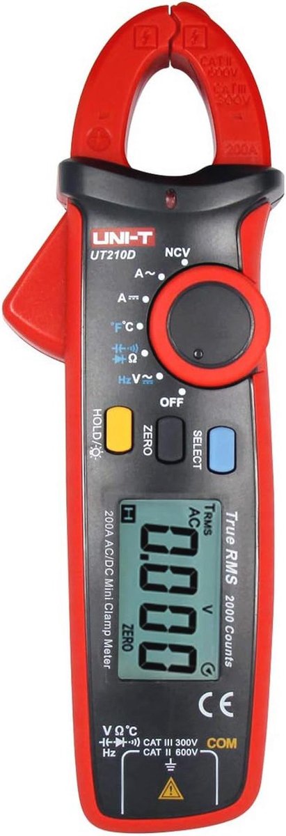 Digitale Multimeter met Automatisch Bereik en Temperatuurmeting - AC/DC Stroommeter, Weerstand, Capaciteit en Frequentiemeting
