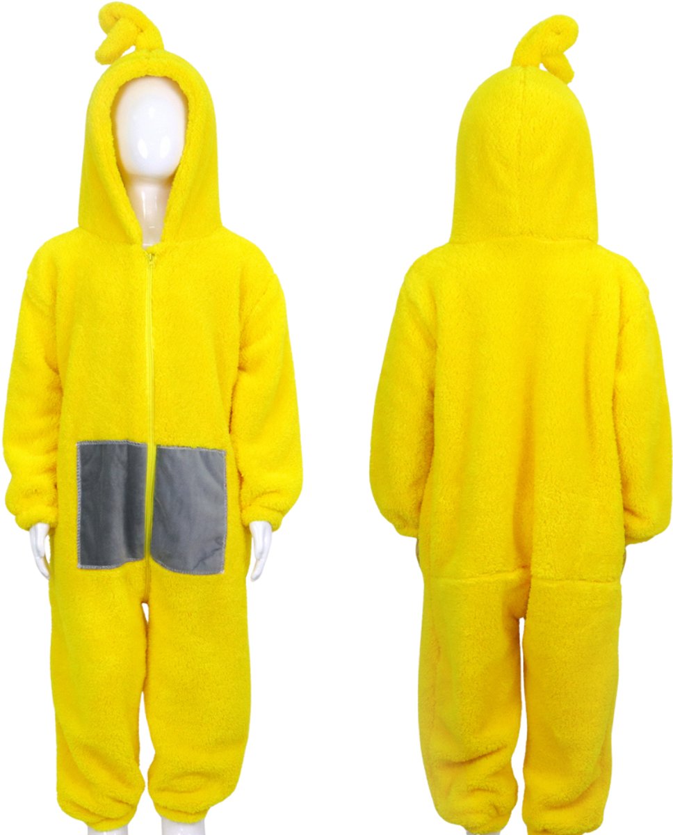 JOYAKIDS® Tele Onesie Laa Kinderen | Carnavalskleding Jongen & Meisje | Verkleedkleren Meisjes Jongens | Geel Verkleedkostuum Kids | Tubbie Kostuum Kind | Carnaval kleding | Verkleedkleding | Verkleed als | Groepskostuum | — afbeelding 9