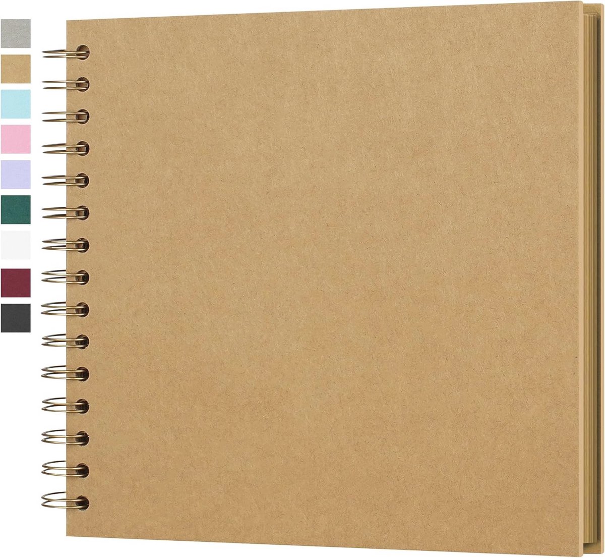 Fotoalbum Handgemaakt met Kraftpapier, 20,5 x 20,5 cm - Perfect voor Huwelijksjubilea en Creatieve Scrapbooking