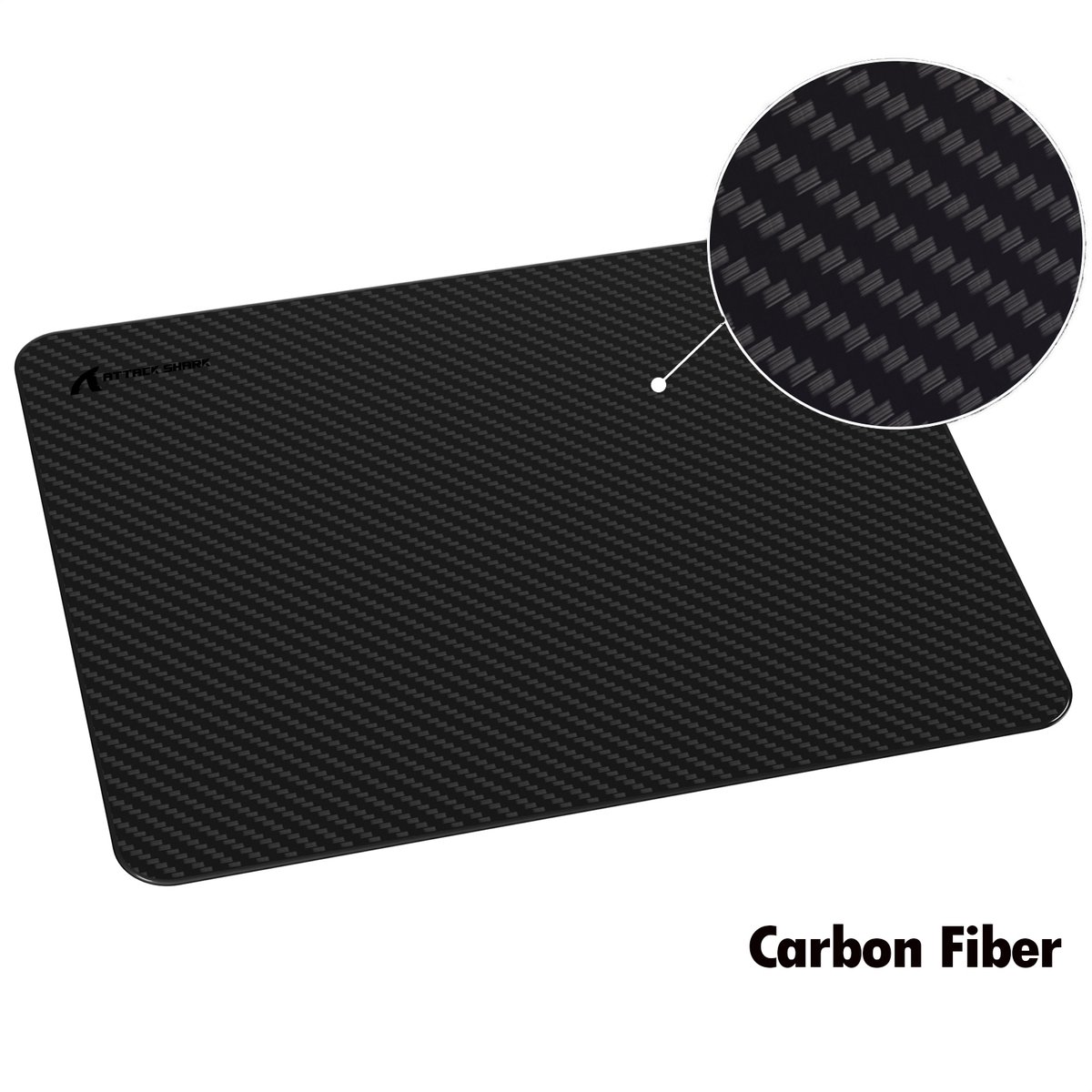 ATTACK SHARK CM04 Carbon Fiber eSport Gaming Mousepad - Ultradun ontwerp - 36*28 CM - Koolstofvezel
