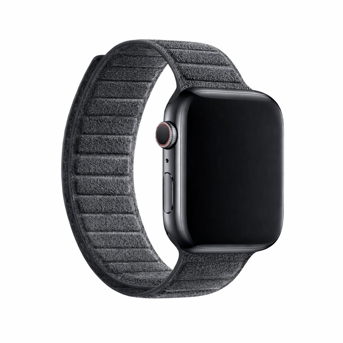 GoldStandard - Alcantara Watch Band geschikt voor Apple Watch - Alcantara Bandje - Apple Watch Bandje - Space Grey
