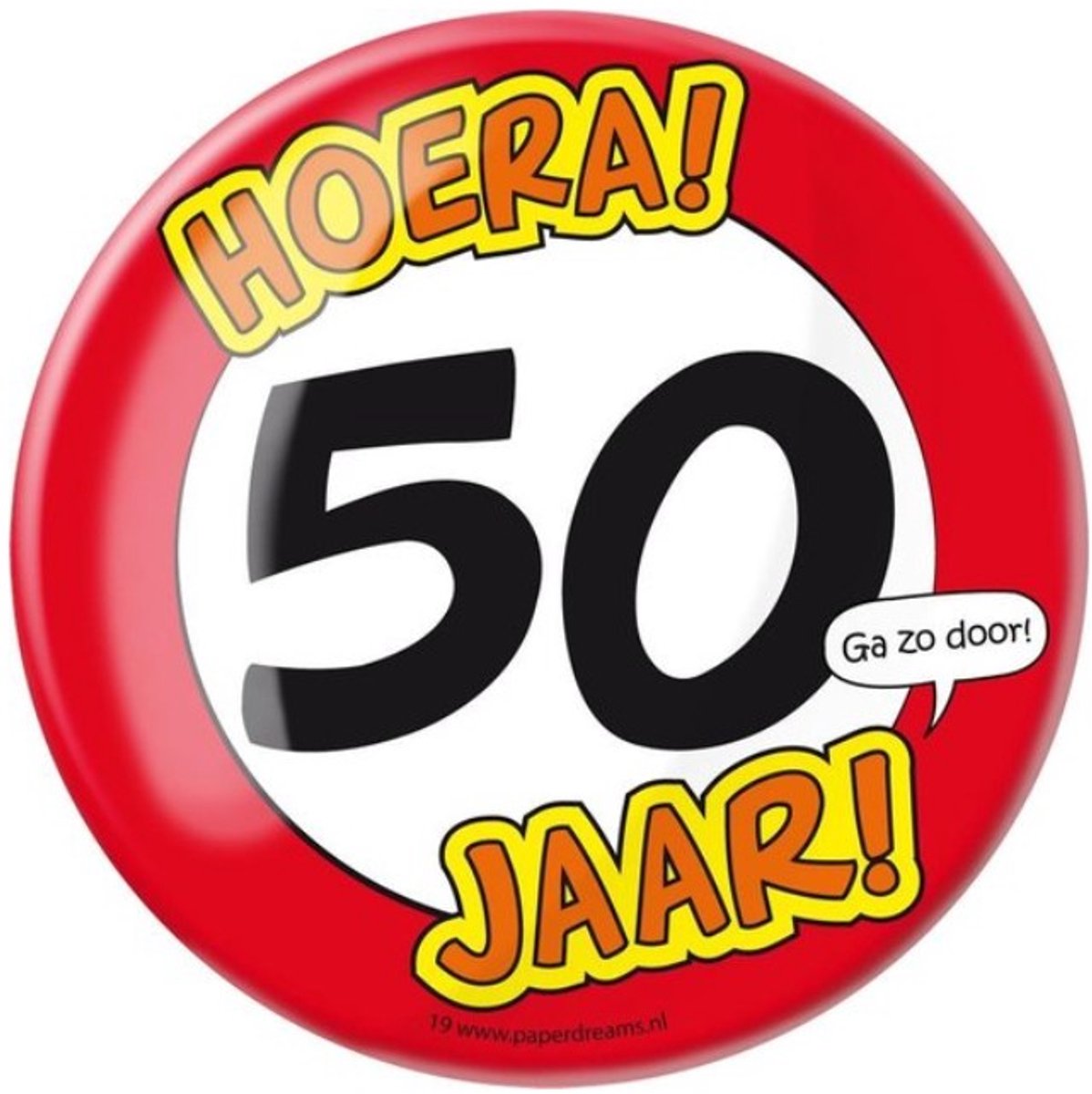 Paperdreams - Button XL - 50 Jaar