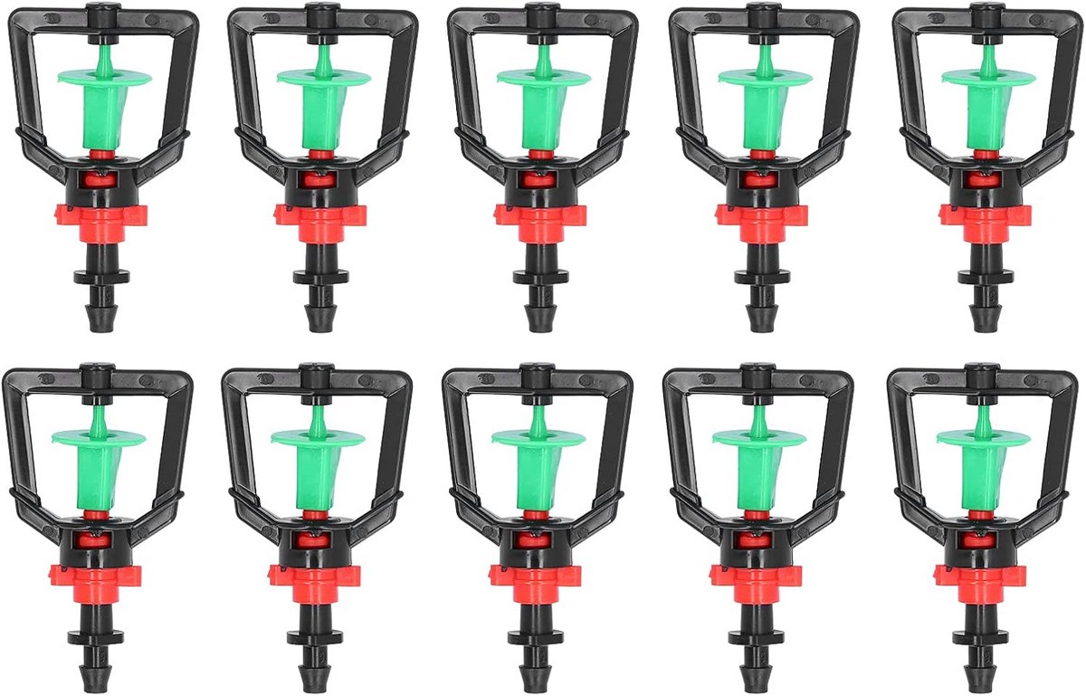 10 Stuks 360 Graden Roterende Sprinkler Sproeikop voor Tuin en Kas