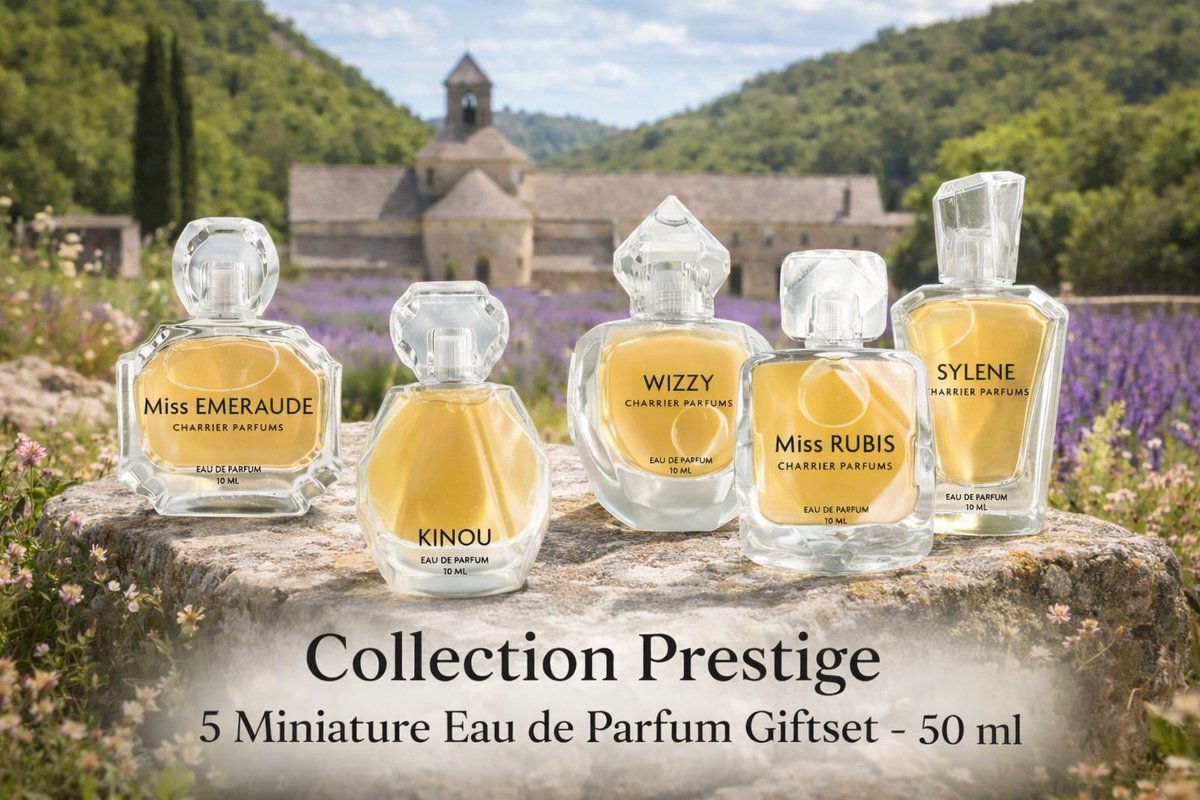 Tijdelijke Aanbieding - Luxe Franse Eau de Parfum - Collection Prestige - 5 grote miniaturen met diverse Bloemige geuren